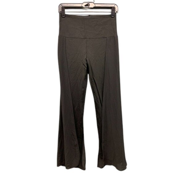 Bebe Viana Chiffon Sash Leggings Women’s S Black High Waist Flared Stretch NWT - Picture 1 of 11